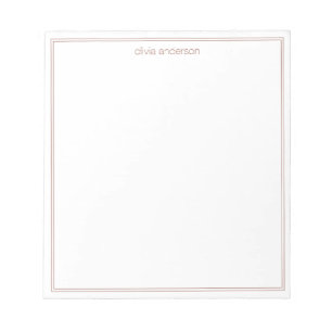 Bloc-note Simple moderne minimaliste deux bordures Monogramm