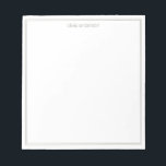 Bloc-note Simple moderne minimaliste Olive Deux bordures Mon<br><div class="desc">Créez votre propre bloc-notes monogramme personnalisé avec une typographie moderne simple et deux lignes minimalistes en vert olive.</div>
