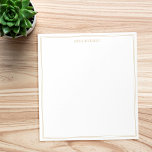 Bloc-note Simple moderne minimaliste or deux bordures Monogr<br><div class="desc">Créez votre propre bloc-notes monogramme personnalisé avec une typographie moderne simple et deux lignes de bordure minimalistes en or.</div>