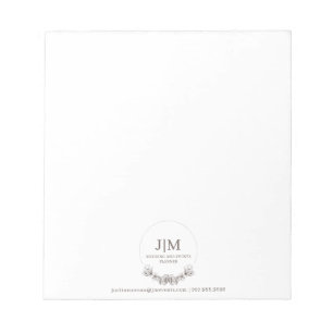 Bloc-note Simple Moderne Monogramme Événement Et Wedding pla