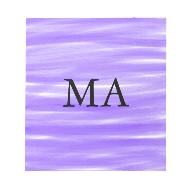 Bloc-note Simple monogramme ajouter votre nom lettre man min (Devant)