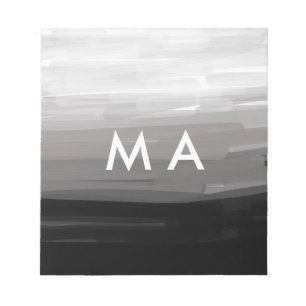 Bloc-note Simple monogramme ajouter votre nom lettre man min