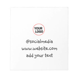 Bloc-note simple personnalisé minimal ajouter votre logo adr
