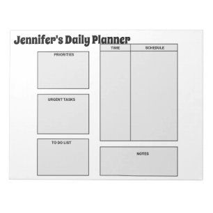 Bloc-note simple planificateur quotidien personnalisé liste 