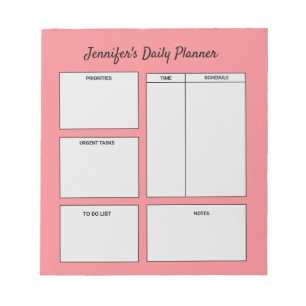 Bloc-note simple planificateur quotidien personnalisé liste 