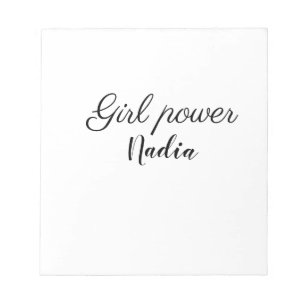 Bloc-note simple pouvoir minimal des filles ajouter le nom d