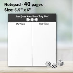 Bloc-note Simple tableau de tally en noir et blanc pour Bunc<br><div class="desc">Donnez vie à votre soirée de jeu avec ce bloc-notes de feuille de tally Bunco amusant, conçu pour garder chaque tour organisé et sans stress. Avec 40 pages faciles à détacher, suivre les victoires, les scores et la progression des joueurs devient sans effort, afin que vous puissiez vous concentrer sur...</div>