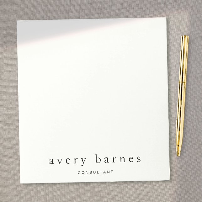 Bloc-note Simple White Creative Professionnel Moderne (Créateur téléchargé)