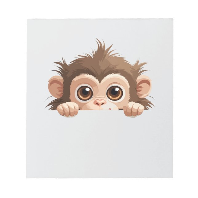 Bloc-note Singe Peeking mignon adorable Drôle animal caricat (Devant)
