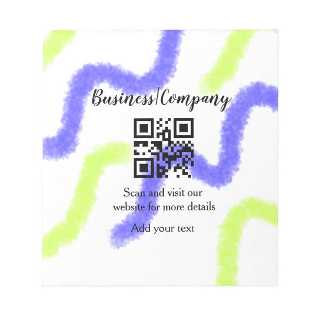 Bloc-note Site web d'entreprise simple ajout de code-barres  (Devant)