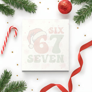 Bloc-note Six Seven 67 Chapeau de Père Noël Drôle Noël Xmas