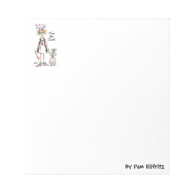 Bloc-note sketch tired cook disheveled and messy needs kiss (Devant)