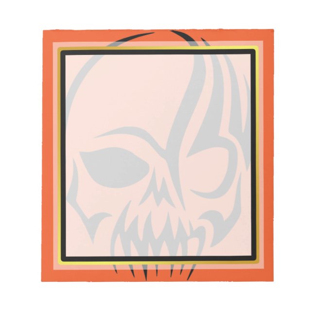 Bloc-note Skull Halloween Gold boarder (Devant)