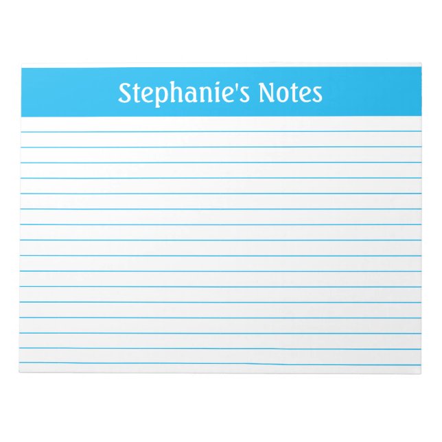 Bloc-note Sky Blue Lined 11 x 8,5 Paysage personnalisé (Devant)