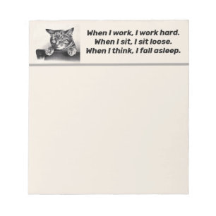 Bloc-note Sleepy Cat, Funny Quote