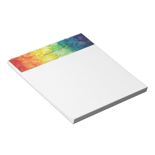 Bloc-note SlipperyJoe drapeau gay pride couleurs arc-en-ciel (Incliné)