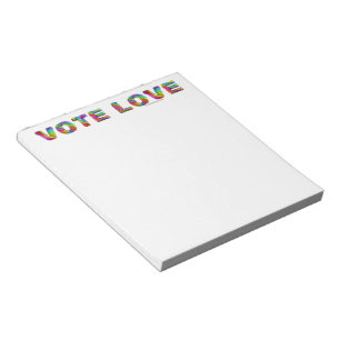 Bloc-note SlipperyJoe vote amour égalité fourrure de couleur