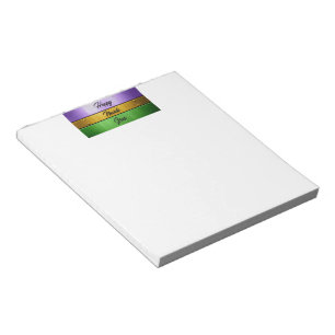 Bloc-note SlipperyJoe's Happy Mardi Gras violet or vert b
