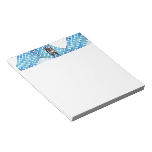 Bloc-note SlipperyJoe's homme musclé six-pack abs blanc sous (Incliné)