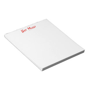 Bloc-note SlipperyJoe's hot mussy audacieux texte rouge vif