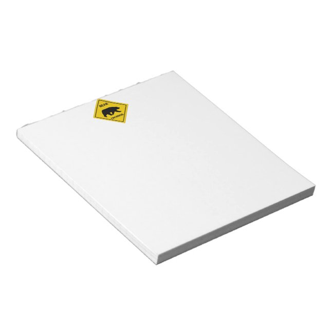 Bloc-note SlipperyJoe's ours croisement signe silhouette jau (Incliné)
