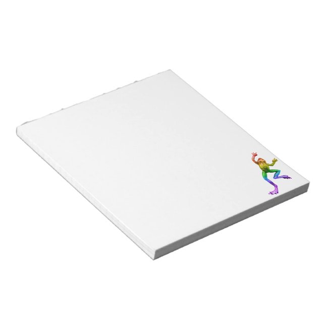 Bloc-note SlipperyJoe's Pride Frog animal rampant arc-en-cie (Incliné)