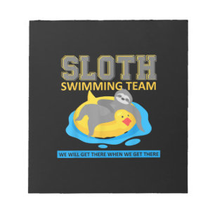 Bloc-note Sloth Swim Team Swim Team Funny Cadeau