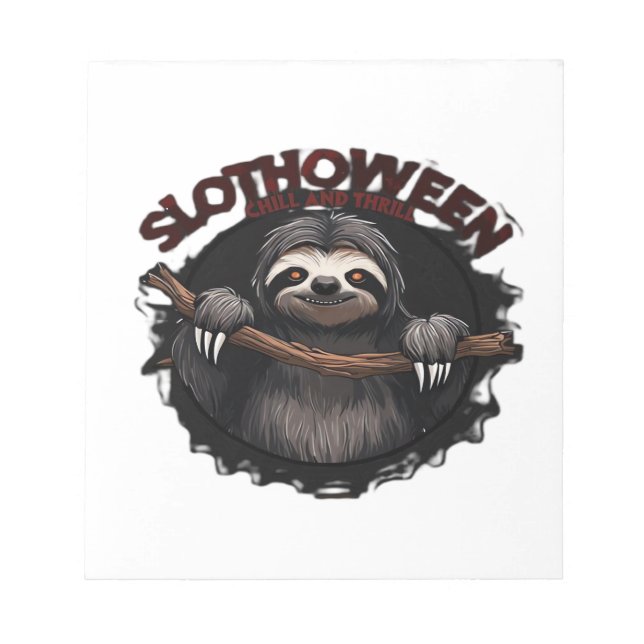 Bloc-note Slothoween Chill And Thrill - Sloth Classique Effr (Devant)