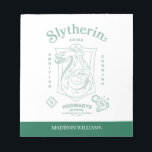 Bloc-note SLYTHERIN™ Pride Ambition Cunning Crest<br><div class="desc">Show your house pride with this bold Slytherin™ crest design, honoring the ambition and cunning that define this iconic Hogwarts™ house. Featuring the striking serpent coiled within a classic shield, the artwork highlights Slytherin’s core traits — Ambition, Pride, and Cunning — in a clean, vintage-inspired layout. Rendered in signature house...</div>