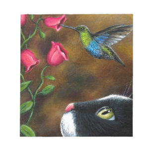 Bloc-note Smoking du chat 571 avec le colibri