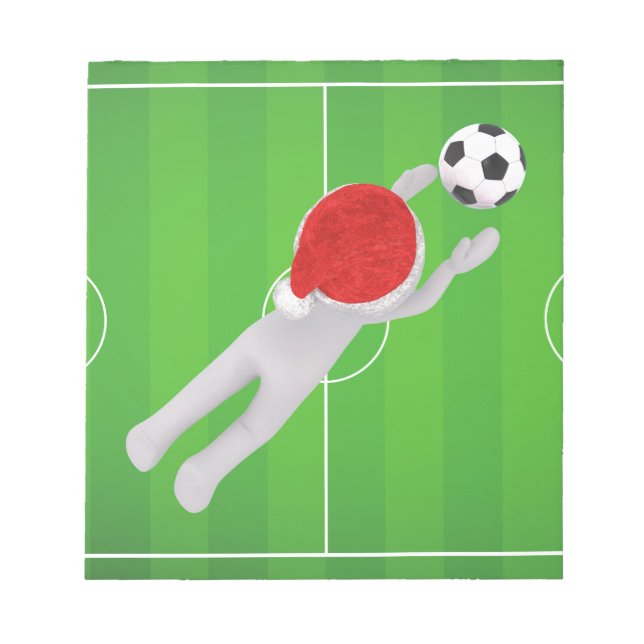 Bloc-note soccer père Noël (Devant)