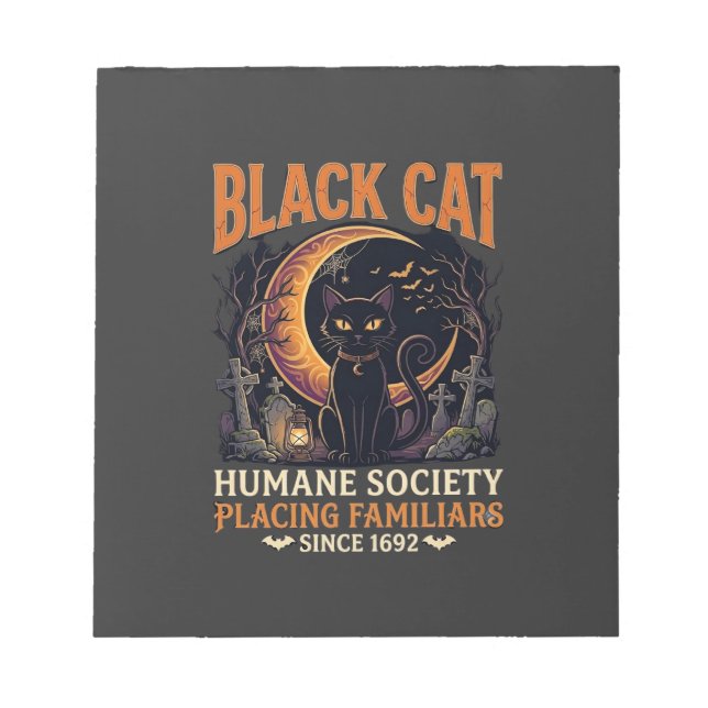 Bloc-note Société humanitaire du chat noir Halloween Croissa (Devant)