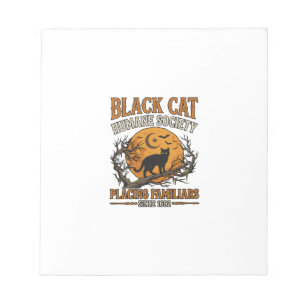 Bloc-note Société humanitaire du chat noir Halloween pleine