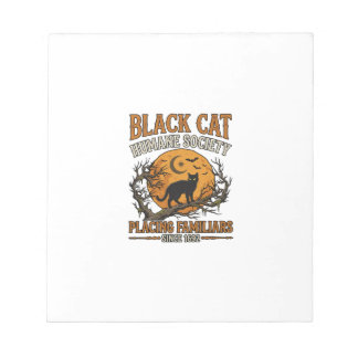 Bloc-note Société humanitaire du chat noir Halloween pleine