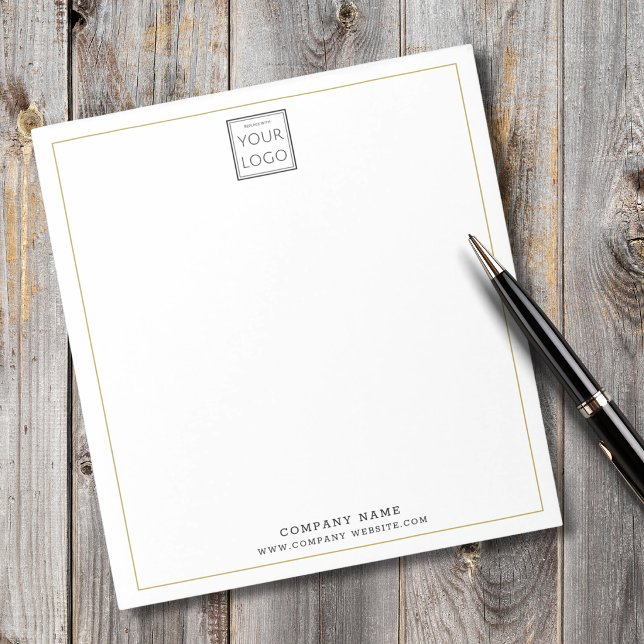 Bloc-note Société nom de l'entreprise personnalisé avec logo (Créateur téléchargé)