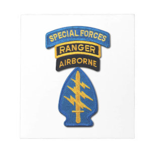 Bloc-note SOF SFG SOC des bérets verts SF de groupe de