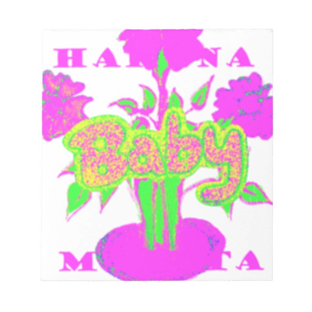 Bloc-note Soft Pink Flower Art : A Baby's Touch. (Devant)