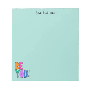 Bloc-note Sois-Tu Belle Colorée Lettrant Vert Clair