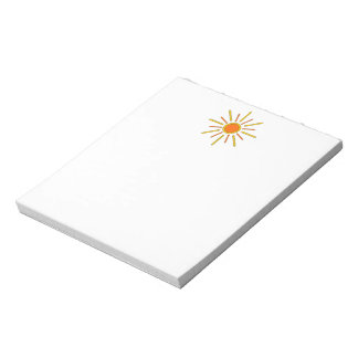 Bloc-note Soleil d'été. Jaune et orange.