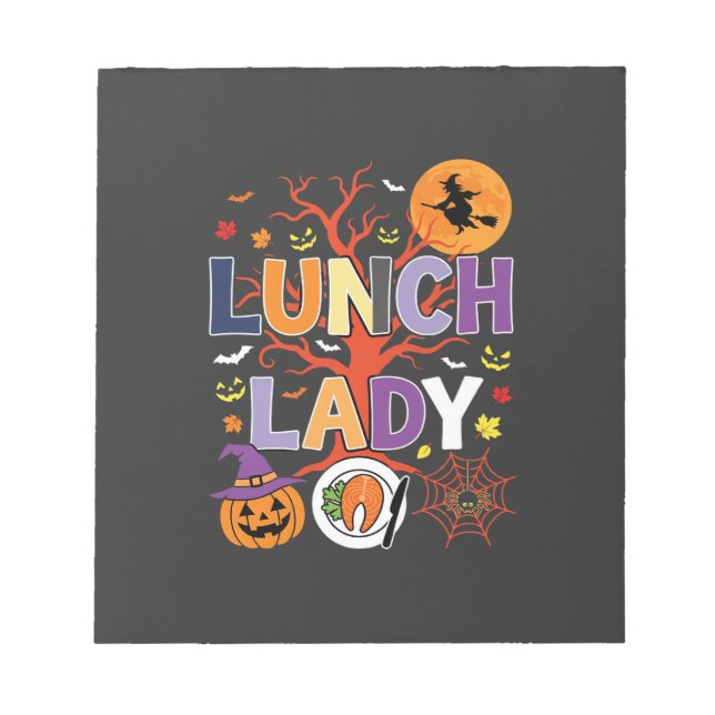 Bloc-note Sorcière de cuisine de dame de déjeuner d'Hallowee (Devant)