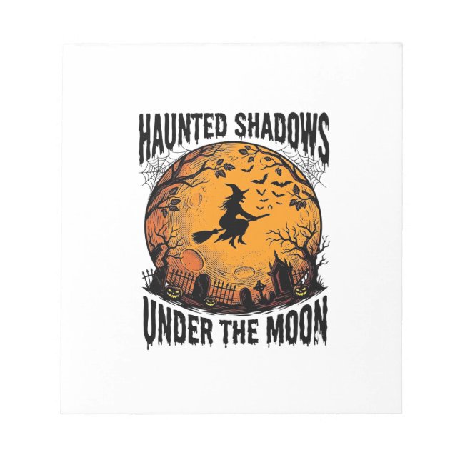 Bloc-note Sorcière de Lune d'Halloween Chemise de Nuit Vinta (Devant)