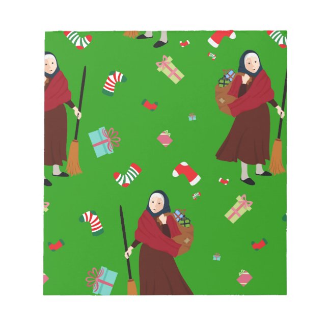 Bloc-note sorcière de noël Befana (Devant)