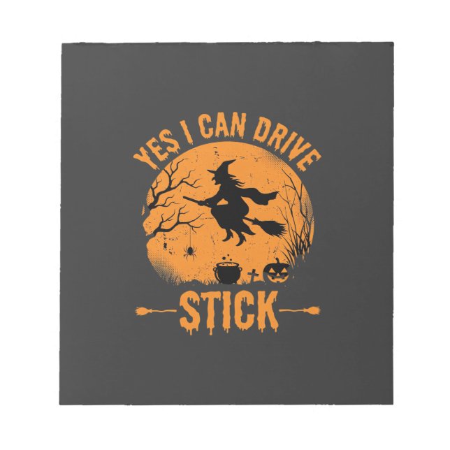 Bloc-note Sorcière d'Halloween Drive Stick Graphique_1 (Devant)