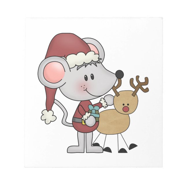 Bloc-note Souris de Noël et (Devant)
