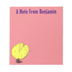 Bloc-note Souris mignonne avec dessin animé au fromage