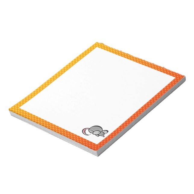 Bloc-note Souris orange jaune (Tourné)
