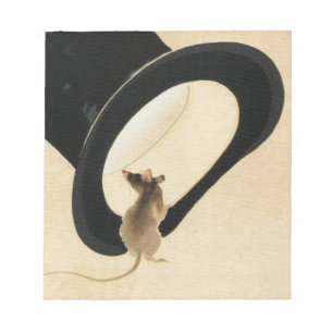 Bloc-note Souris Top Hat Rat chinois Année Zodiac Anniversai