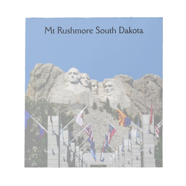 Bloc-note Souvenir photo personnalisable Mount Rushmore (Devant)