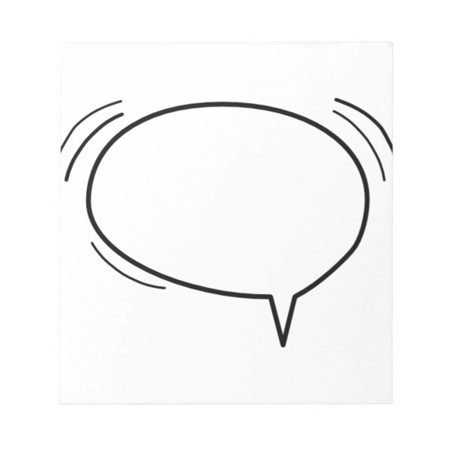 Bloc-note Speech Bubble - ajoutez votre propre texte ! (Devant)