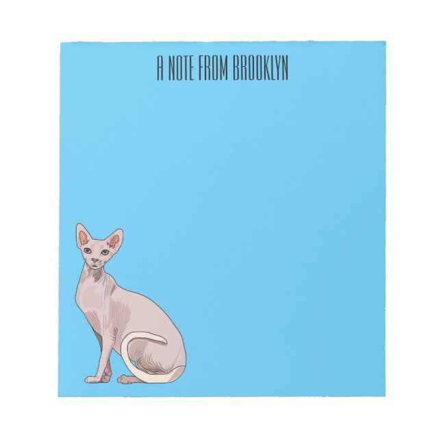 Bloc-note Sphynx cat (Devant)
